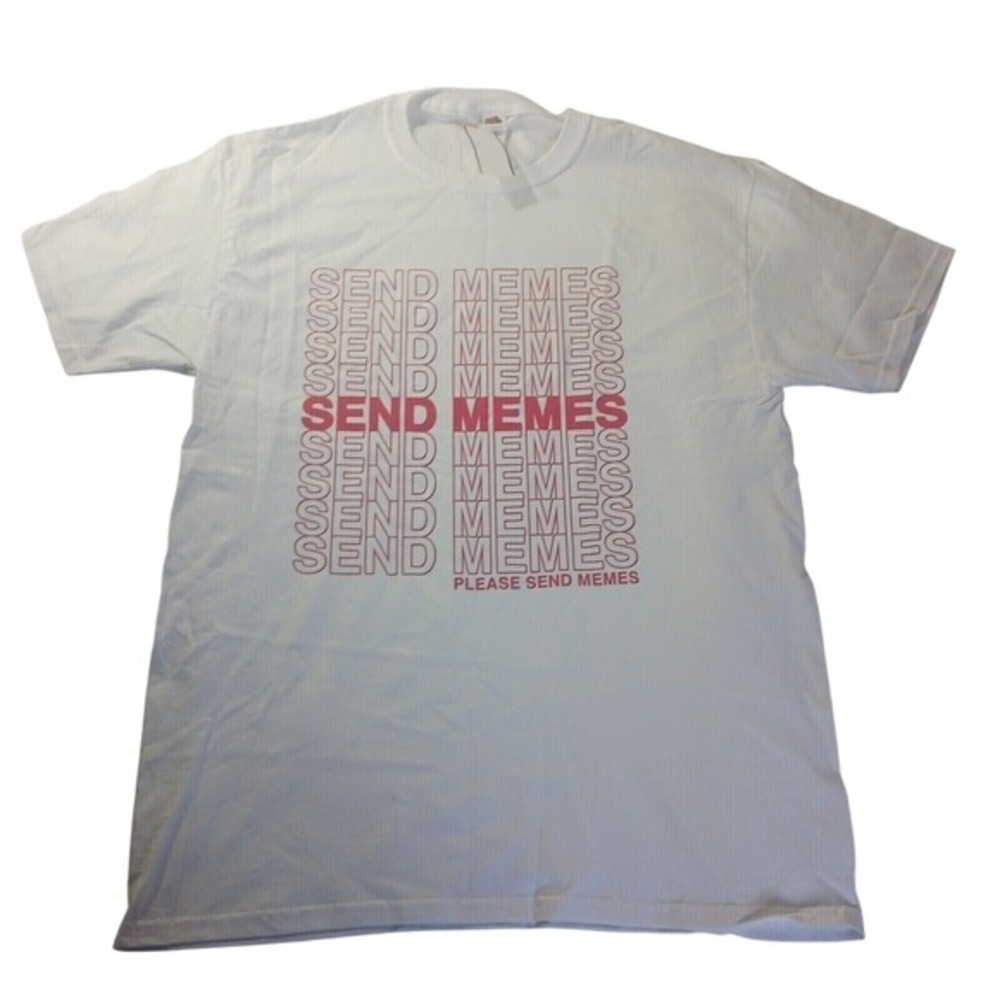 Send Memes‎ Graphic Tee Unisex XL NWT Funny Internet Shirt Minimalist Streetwear